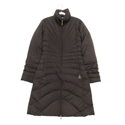 Moncler Brown Tag Martina Double Zip Down Coat Dark