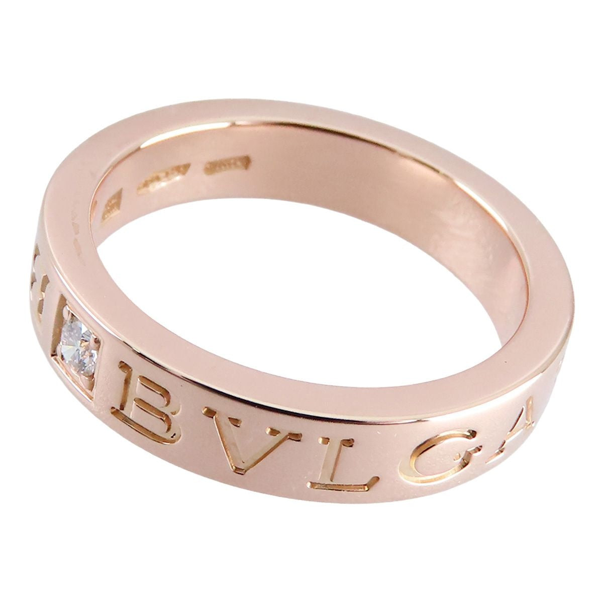 Bvlgari Pink Gold 18K Diamond B-zero One Essential Band Double Logo 10.5 — view 5