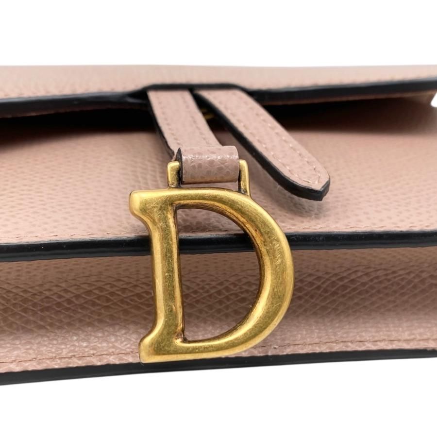 Christian Dior Waist Bag Saddle Belt Pouch S5619cwvg-50pu Logo Pink Beige Gold