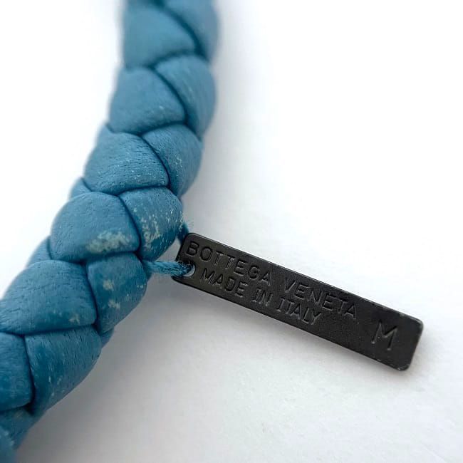 Bottega Veneta Bangle Light Blue Intrecciato Ec19881