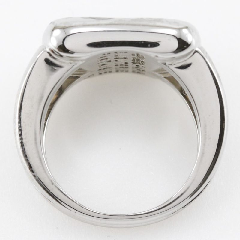 Hermes Corozo Metal Size 10.5 Silver Ladies 10.1g Ring