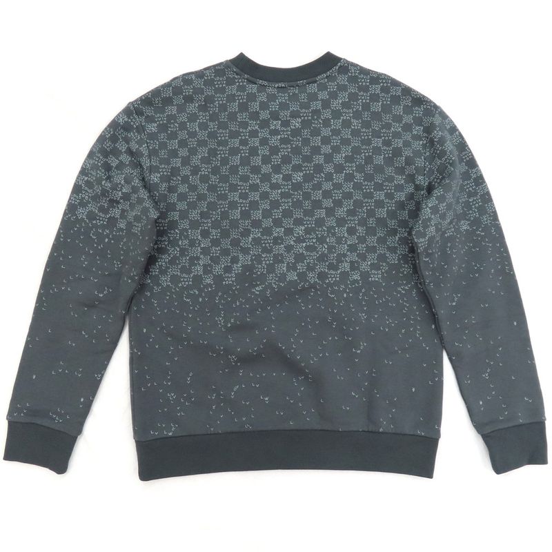 Louis Vuitton Damier Spread Printed Sweat Crew Neck Shirt L Gray