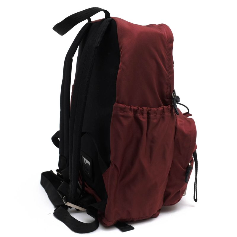 Prada Backpack Bag Backpack Men Nylon Red Brown Red Brown V317 Zaino in Tessuto