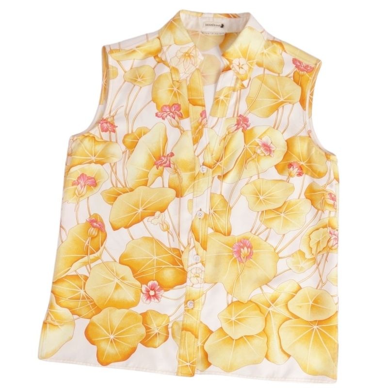Hermes Shirt Margiela Period Blouse Sleeveless All Over