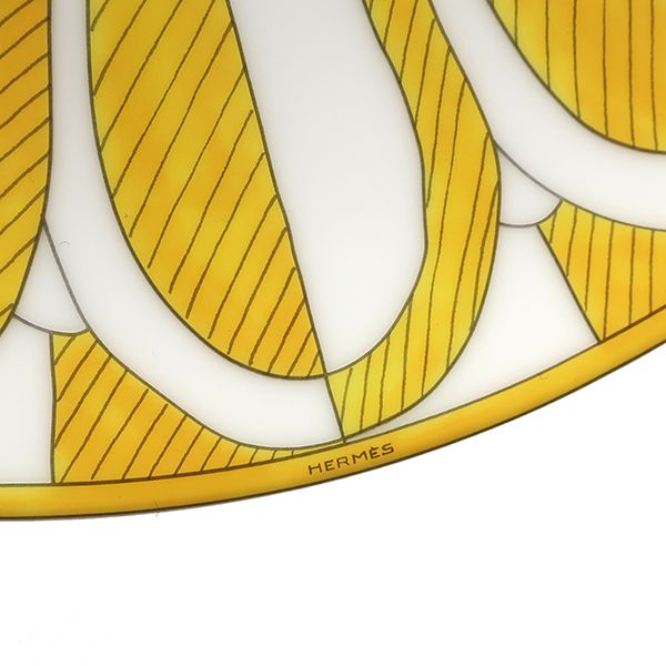 Hermes Tableware Dess Ert Plates Soleil de Hermes No2 Set of 2 Porcelain Yellow