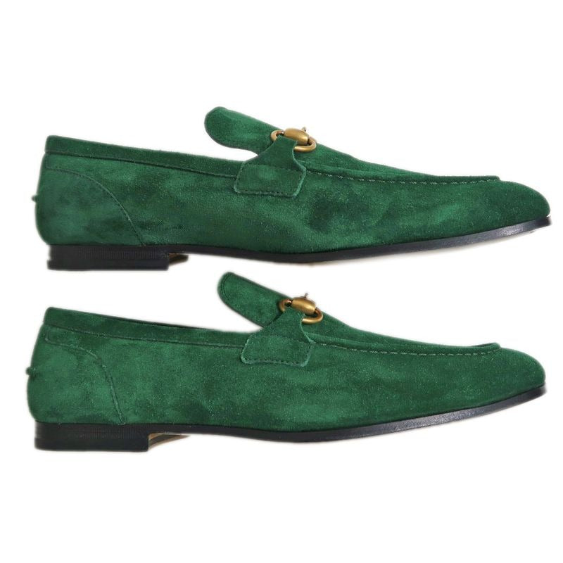 Gucci Horsebit Loafer Jordan Size 6 1 2 Suede Green — view 4