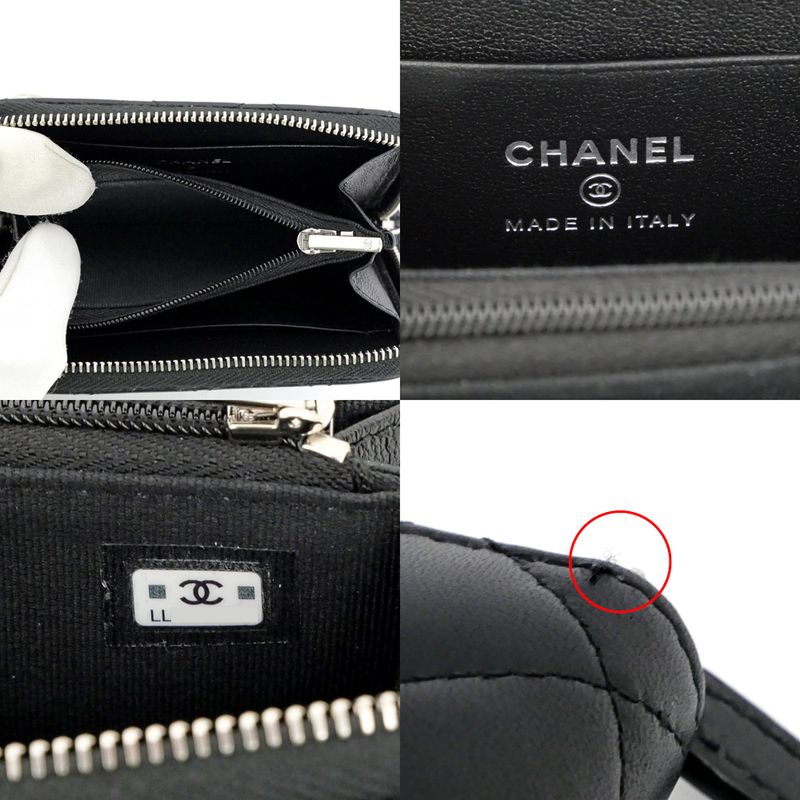 Chanel Compact Wallet Star Black Svhardware Ap3728 Coin Case