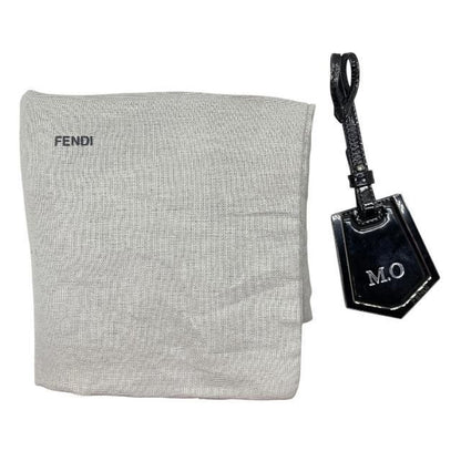 Fendi Toujours Handbag Tote Handbag Shoulder Wool Grey With Pouch