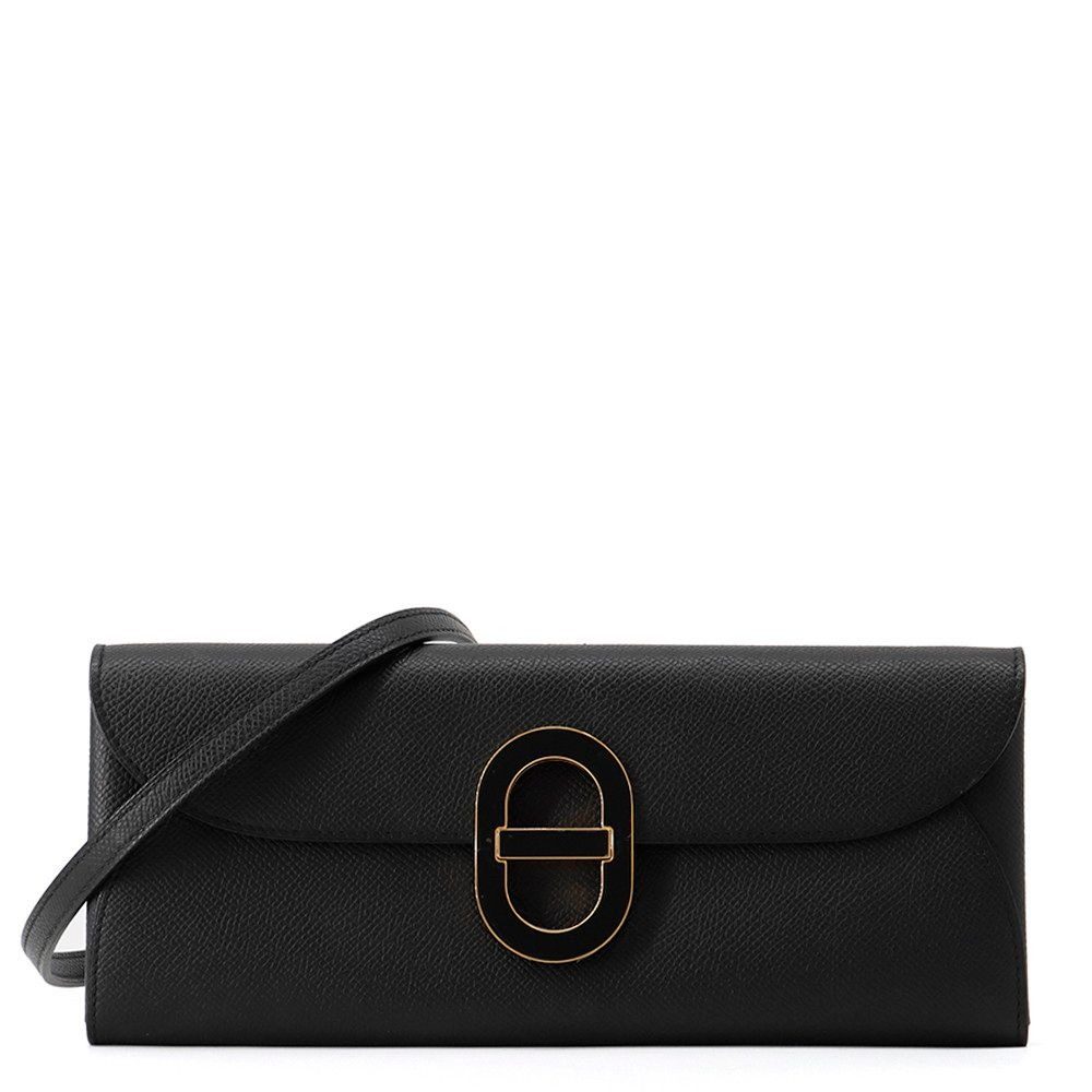 Hermes Wallet Chaine D'ancre to Go Black Gold Epsom