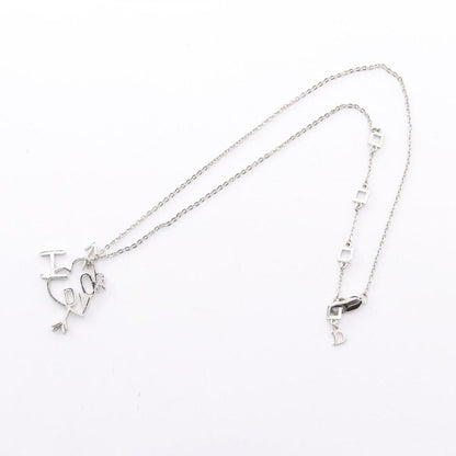 Dior Necklace Heart Aro I Love Stainless Steel Logo — view 3