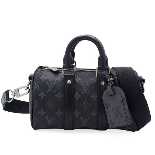 Louis Vuitton Keepall Bandouliere 25 Black Monogram Eclipse 2-Way Shoulder Bag