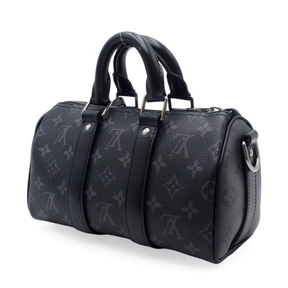 Louis Vuitton Keepall Bandouliere 25 Black Monogram Eclipse 2-Way Shoulder Bag — view 2