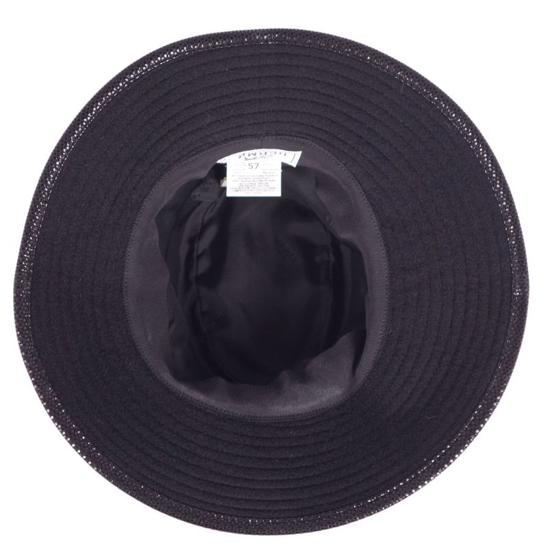 Hermes Hat Band Cashmere Velvet Velour Lamb Leather Men's Made In France 57