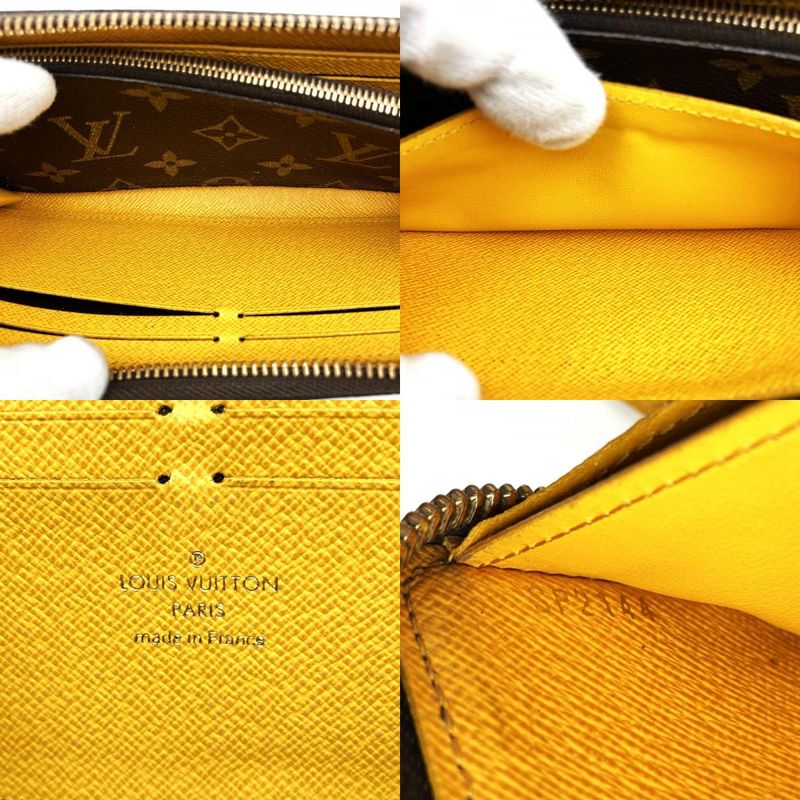 Louis Vuittonm60744 Portefeuille-cles Mance Mimosa Round Long Wallet Brown