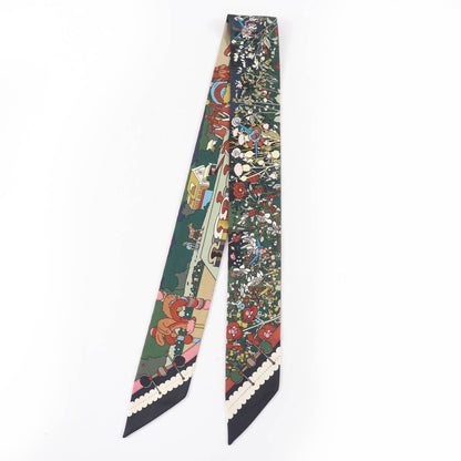 Hermes Twilly Pony Pit Stop Silk Scarf
