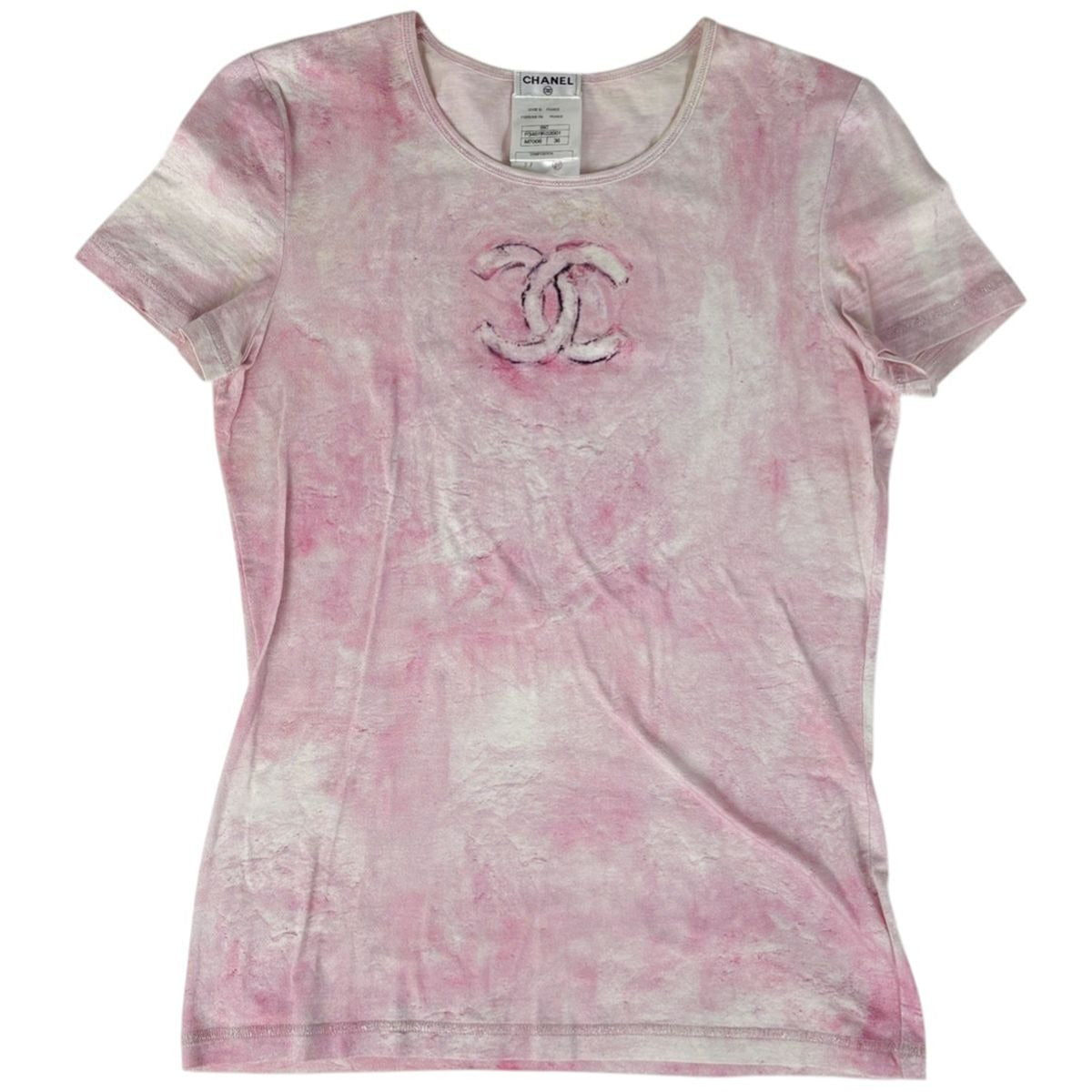 Chanel CC Logo Short Sleeve T-Shirt 09C Top Cotton