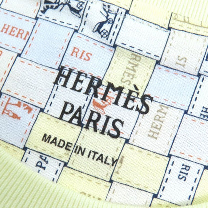 Hermes 25SS 5e4645dkdd34 Bolduc Au Carre Bolduc Check 100% Cotton Crew Neck