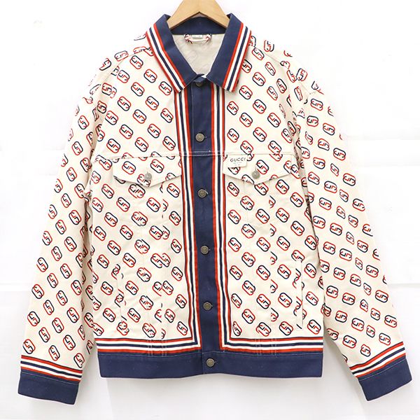 Gucci Denim Jacket Ca37394 Ca14517 100% Cotton Size Indicated 50 175 96a