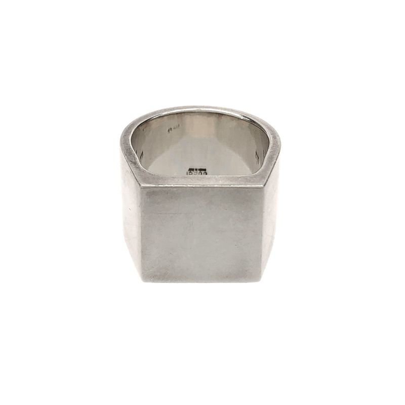 Gucci Square Signet Ring Silver About Size 14