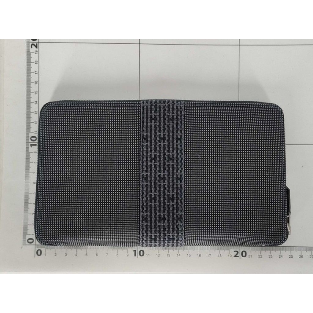 Hermes Wallet Her Line Pass GM Gray Canvas Silver — view 2