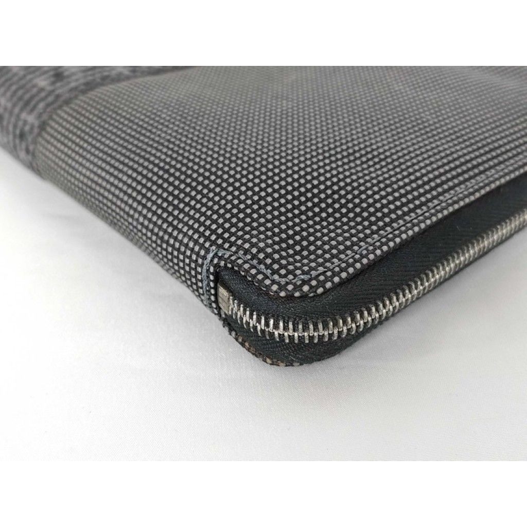 Hermes Wallet Her Line Pass GM Gray Canvas Silver — view 3