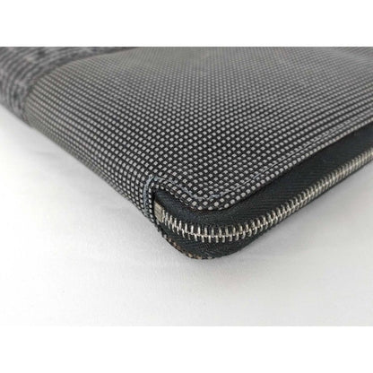 Hermes Wallet Her Line Pass GM Gray Canvas Silver — view 3