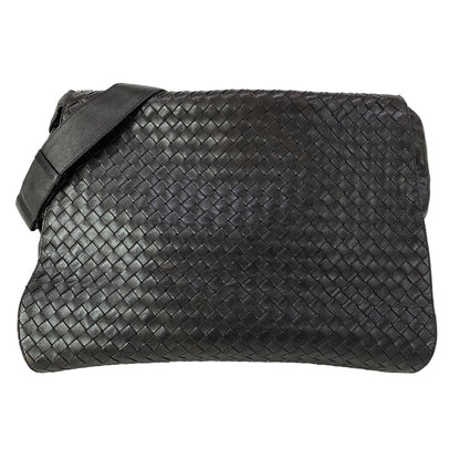 Bottega Veneta Shoulder Bag Intrecciato Black Leather
