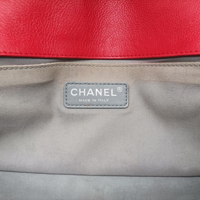 Chanel Boy Chanel Red Leather A92105 18883093