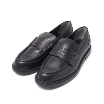 Fendi Loafers Size 40 Double F Zucca Logo Leather Shoes 20251027