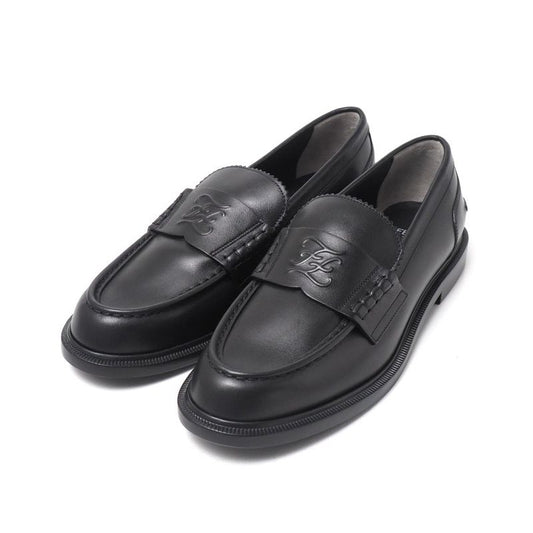 Fendi Loafers Size 40 Double F Zucca Logo Leather Shoes 20251027