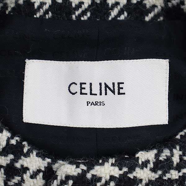 Celine 24aw Verneuil Jacket Wool Tweed Verneuil Jacket 2v44x391z.97ir Black