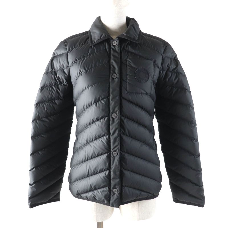 Hermes 23AW 3h0185da Quilted Overshirt Down Jacket With Crude Cell Patch Black