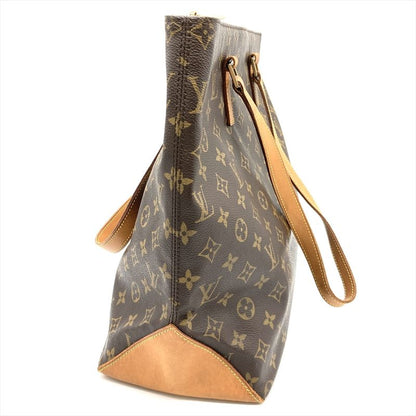 Louis Vuitton Cabas Mezzo Shoulder Bag Monogram Canvas M51151 Brown Gold
