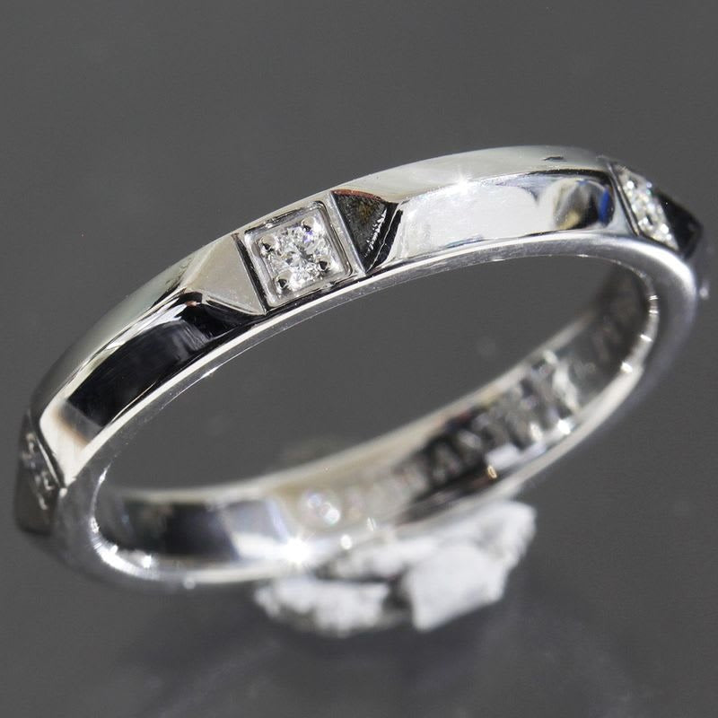 Tiffany & Co True Band Diamond Ring 6.5 Pt950 E1883