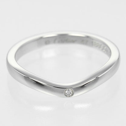 Cartier Ballerina Curve Pt950platinum × Diamond #7 Ladies 3g Ring