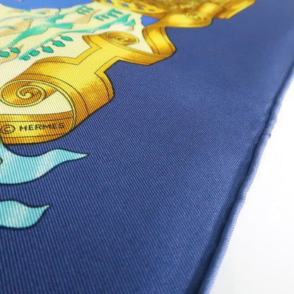 Hermes 90 Voiles De Lumiere Sailing Ship Of Light Blue Ship Silk Scarf Box