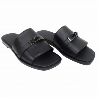 Hermes Gabriel Sandals So-Black Size 41 Shoes — view 2