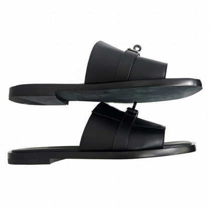 Hermes Gabriel Sandals So-Black Size 41 Shoes — view 4