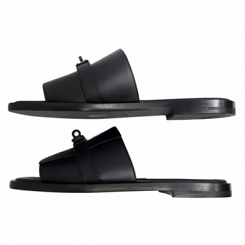 Hermes Gabriel Sandals So-Black Size 41 Shoes — view 5