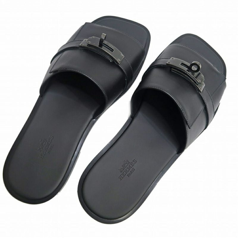 Hermes Gabriel Sandals So-Black Size 41 Shoes — view 6