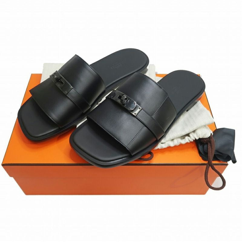 Hermes Gabriel Sandals So-Black Size 41 Shoes — view 10
