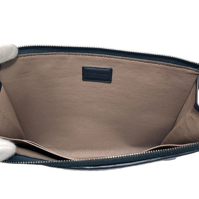 Bottega Veneta Lshaped Zipper Document Case Blueblack — view 4