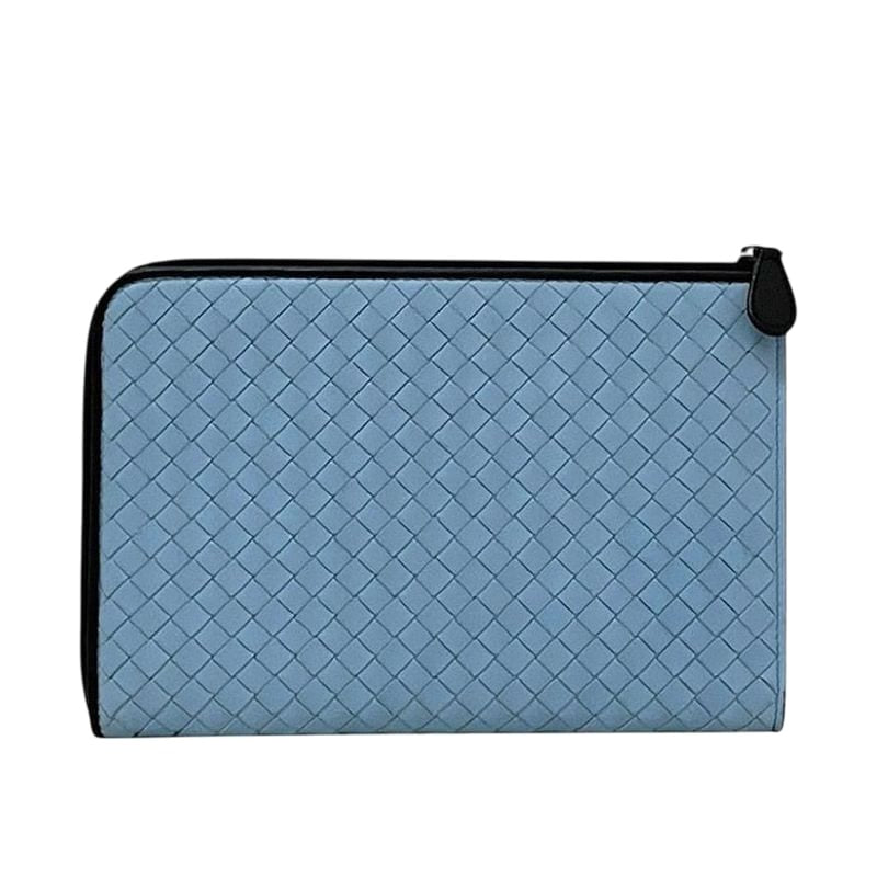 Bottega Veneta Lshaped Zipper Document Case Blueblack