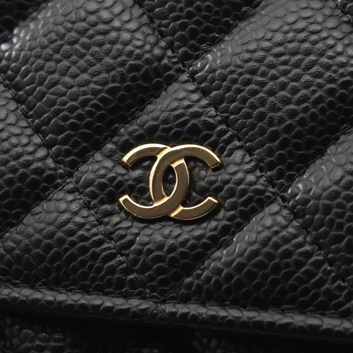 Chanel Shoulder Bag Quilted Black Leather Chain Wallet — view 8