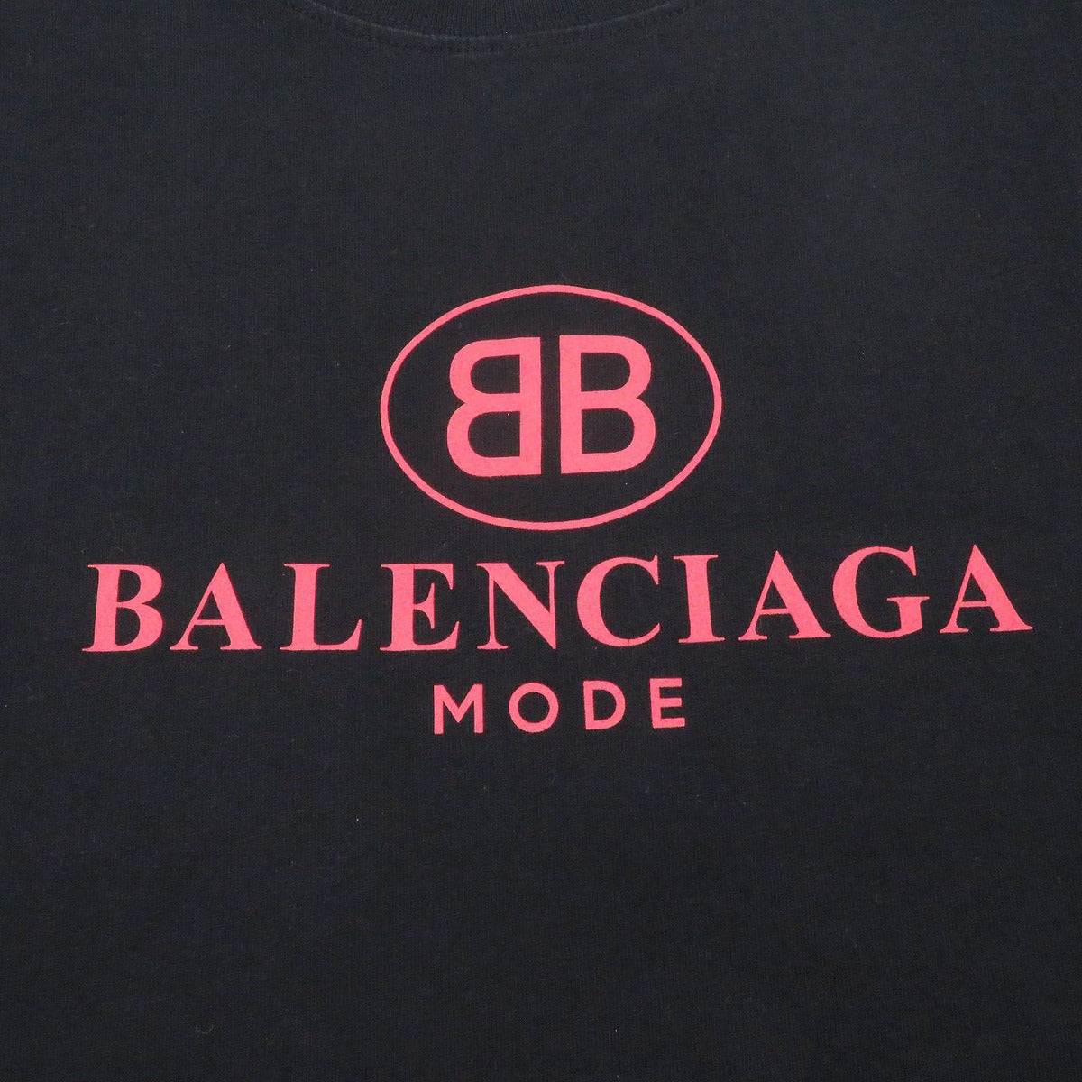 Balenciaga Cotton BB Logo Print Crew Neck Short Sleeve T-Shirt Cut — view 4