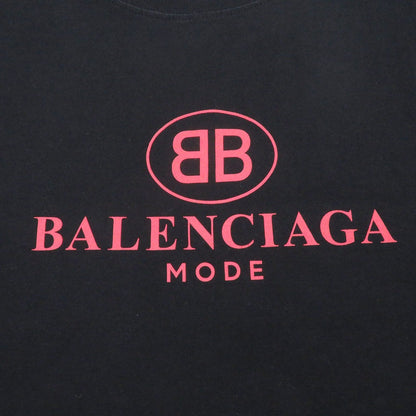 Balenciaga Cotton BB Logo Print Crew Neck Short Sleeve T-Shirt Cut — view 4
