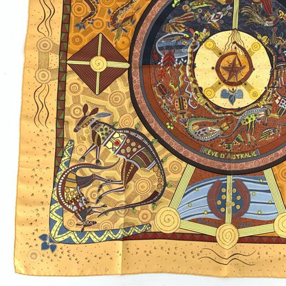 Hermes Silk Scarf Carre 90 REVE D'australie Australian Dream