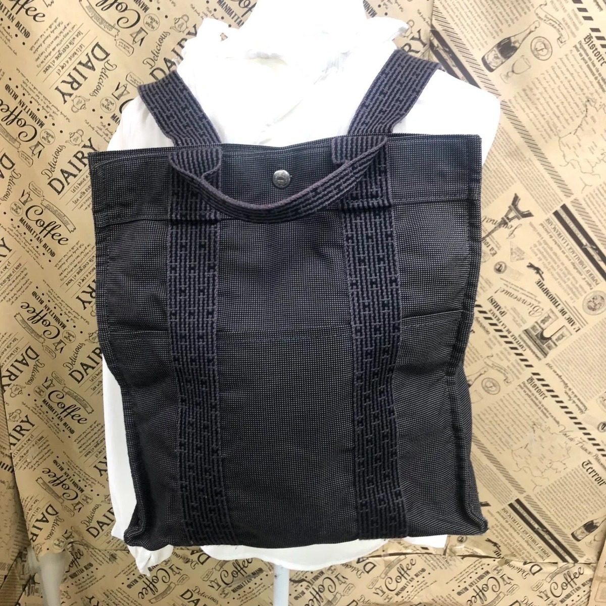 Hermes Her Line a Dos MM Canvas Backpack