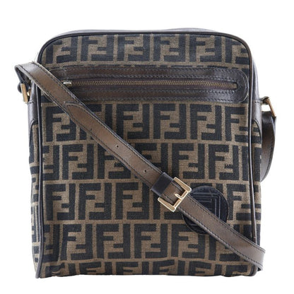 Fendi Zucca Canvas Brown Unisex Shoulder Bag