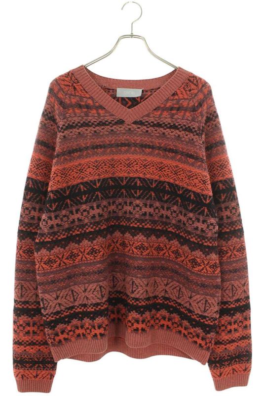 Dior 413m631at743 Nordic Pattern Ski Knit Men's XL